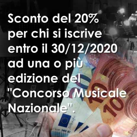 Concorso Musicale 2021 Sconti agli iscritti